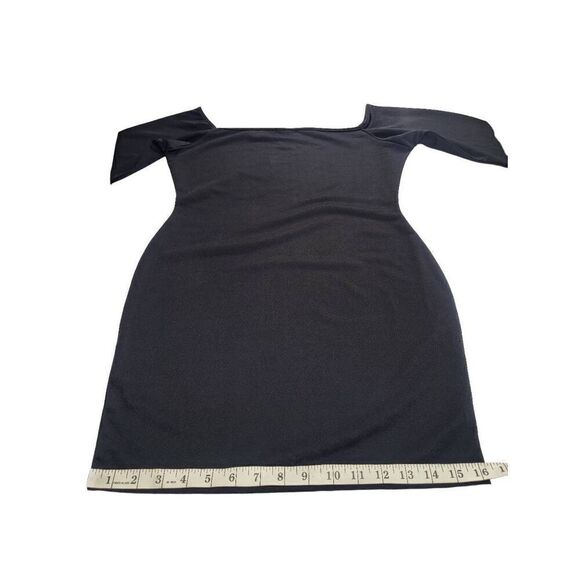 PRETTYLITTLETHING Black Bardot Bodycon Dress Womens Size 8 NWT - Picture 8 of 11